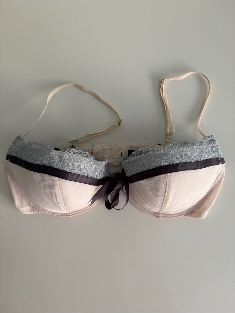 Elle Macpherson Intimates Cream, Purple, Blue Lace Padded Bra 34C